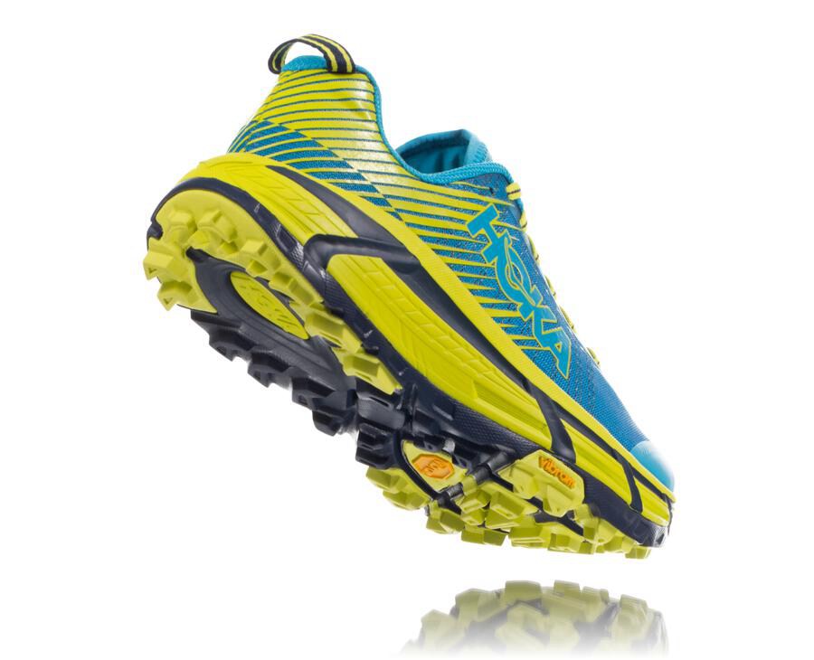 Tenis Hoka One One Trail Hombre Azules/Verdes - Evo Mafate 2 - RIZN65294